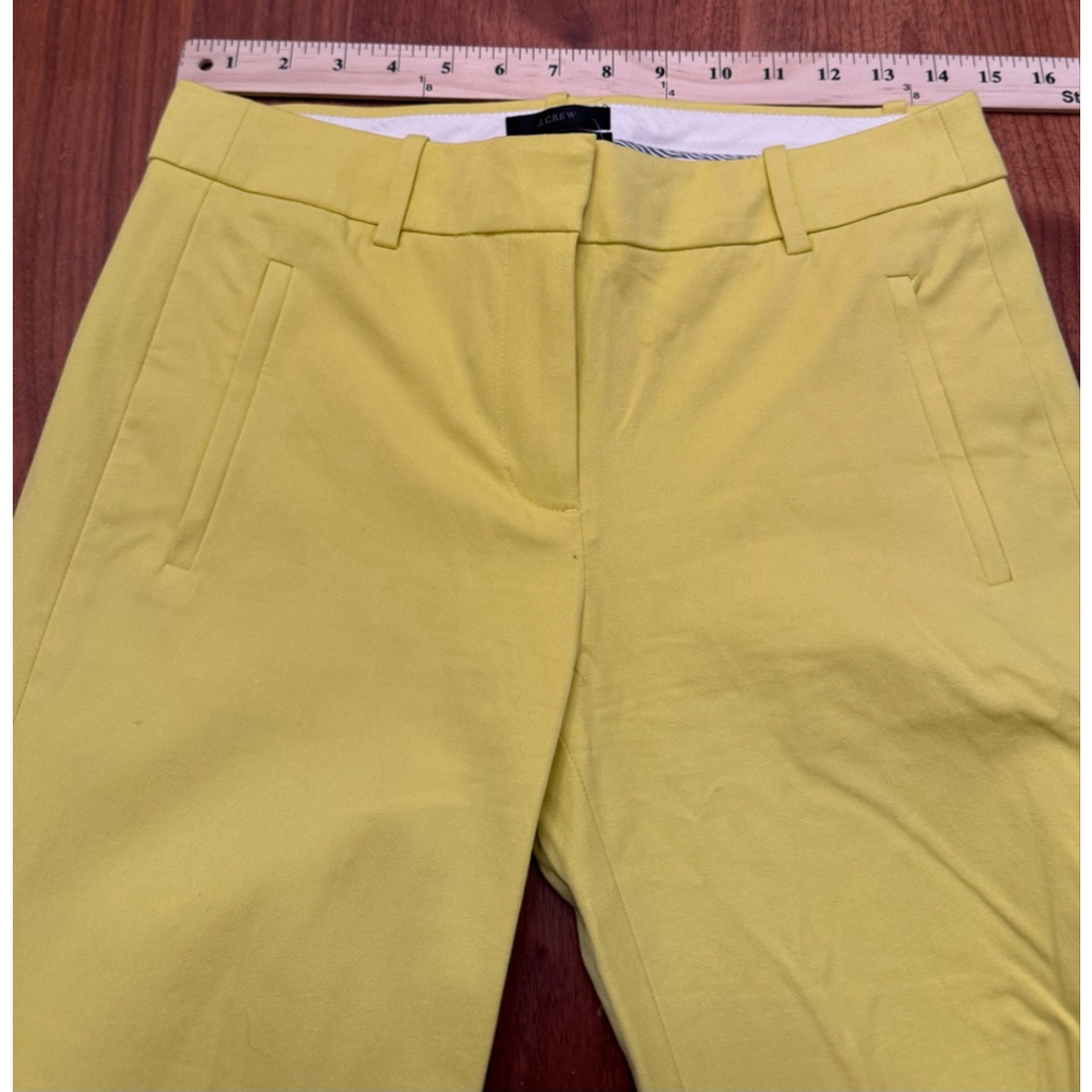 NWT Women's J.Crew Teddie Yellow Crop Trousers Size 2 - Picture 11 of 12